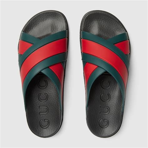 red green gucci slides|Gucci web slide sandal.